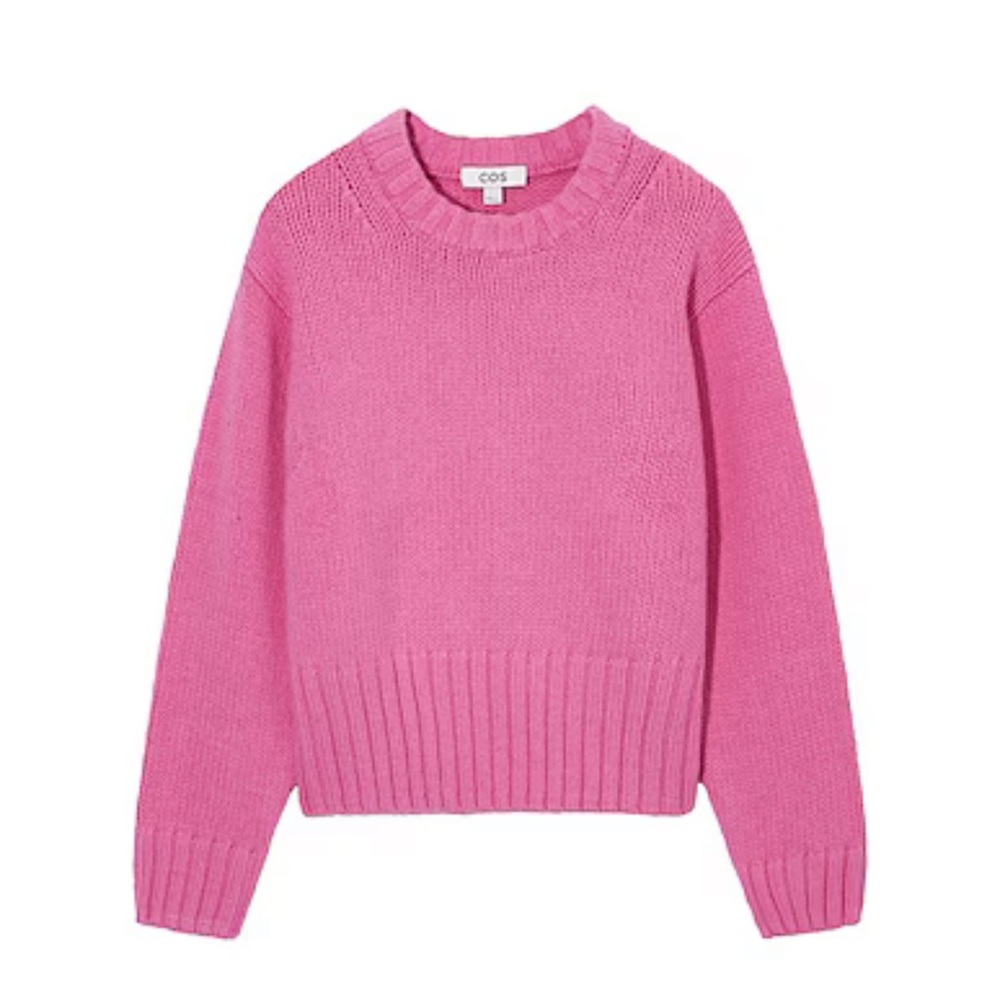 COS wool/alpaca blend pink sweater size M